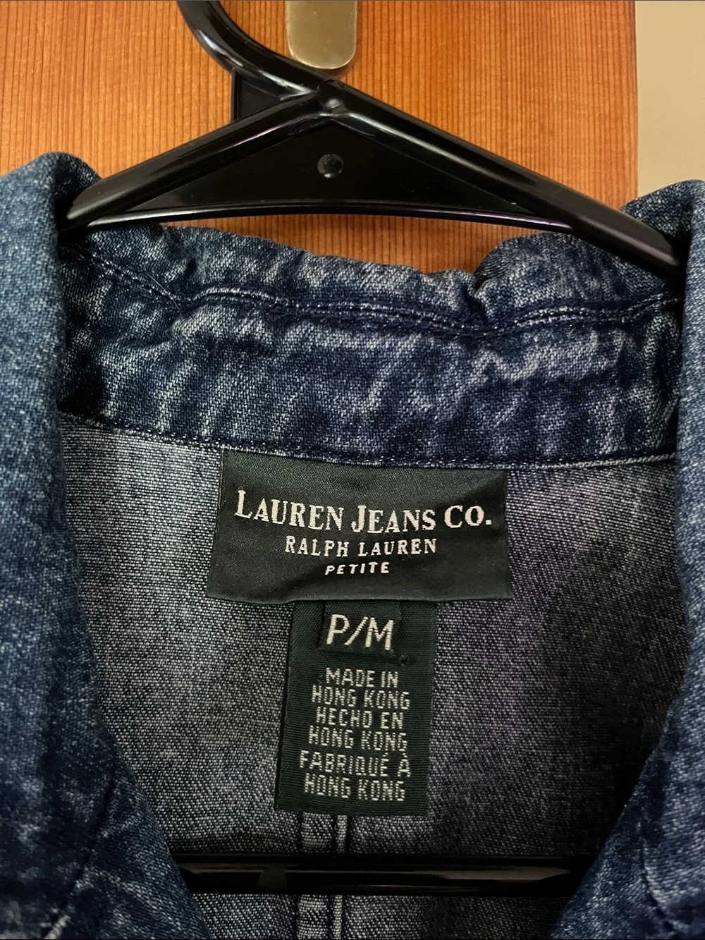 Women’s Lauren Jeans Co. Ralph Lauren jeans denim pea coat petite medium - Picture 4 of 10